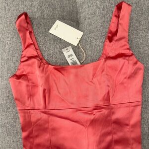 Wilfred Pink Shine Bustier Top